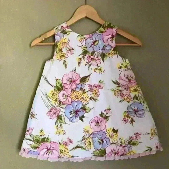 Patchwork a-line pinafore dress girl 4-5 - Picture 5 of 6